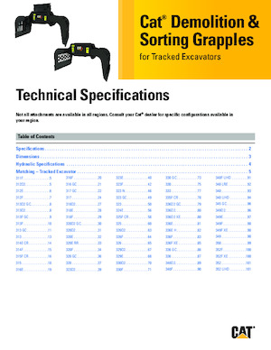 грейфери для знесення та сортування Caterpillar G318