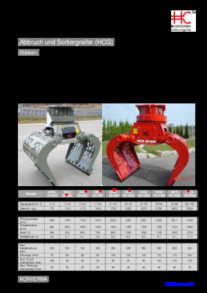 грейфери для знесення та сортування Konverma HCG 45-1500