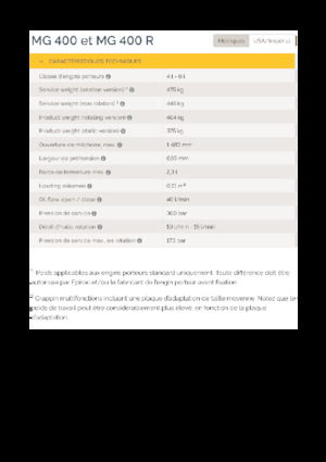 грейфери для знесення та сортування Epiroc MG 400