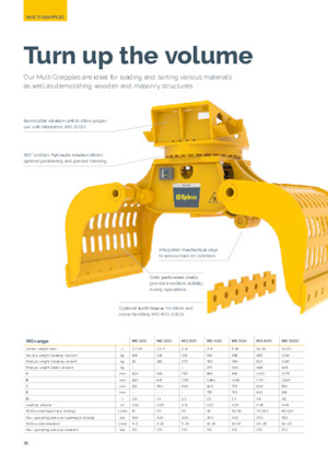грейфери для знесення та сортування Epiroc MG 1000 