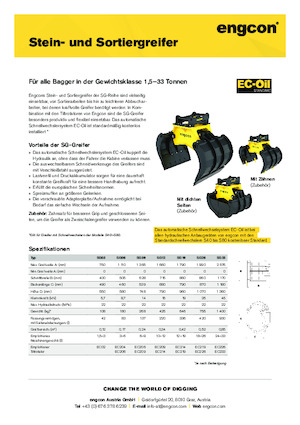 грейфери для знесення та сортування engcon SG06