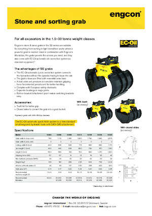 грейфери для знесення та сортування engcon SG06