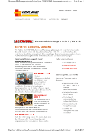 Муніципальний багатофункціональний транспортний засіб Дизель Reform Werke Boki 1151 B