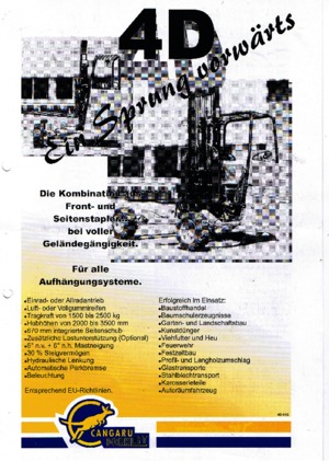 Дизельні вилкові навантажувачі Cangaru / Transmanut 4D.5D5.3.2028 F