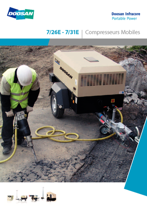 Портативні повітряні компресори: дизельні, електричні, бензинові Doosan 7/31E 