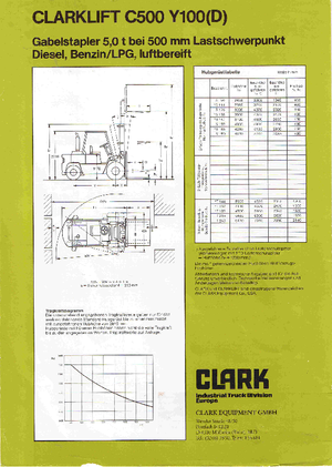 Автонавантажувач дизельний Clark C 500-y-100 D