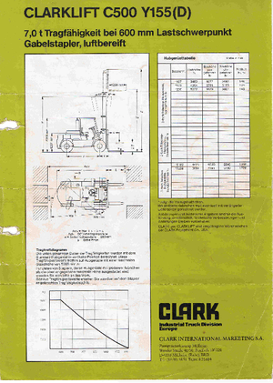 Автонавантажувач дизельний Clark C 500-y-155 D
