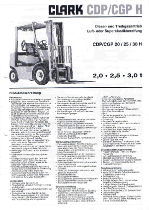 Автонавантажувач дизельний Clark CDP 30 H