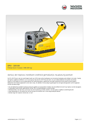 Реверсивні віброплити Wacker DPU 100-70 Le