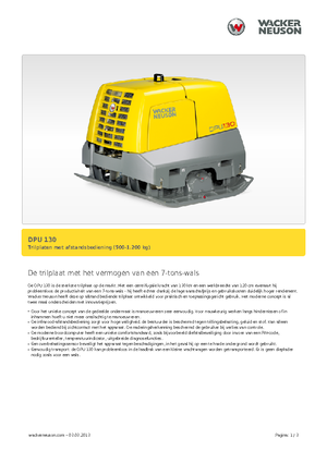 Реверсивні віброплити Wacker Neuson DPU130Le