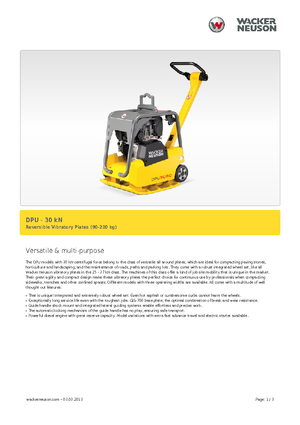 Реверсивні віброплити Wacker Neuson DPU3050H