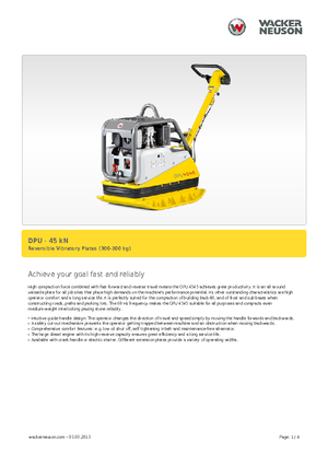 Реверсивні віброплити Wacker Neuson DPU 4545 H