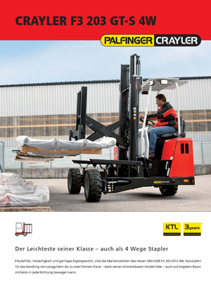 Дизельні вилкові навантажувачі Palfinger F3 203 GT-S 4W
