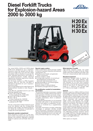 Дизельні вибухозахищені навантажувачі Linde H 20 D EX Zone 2