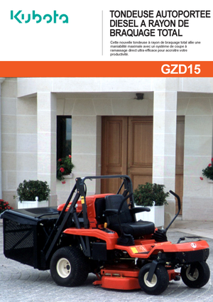 Муніципальний багатофункціональний транспортний засіб Дизель Kubota GZD 15 HD