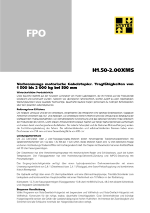 Автонавантажувач дизельний Hyster H 1.75 XM