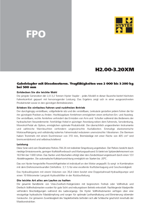 Автонавантажувач дизельний Hyster H 3.00 XM