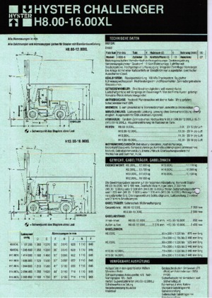 Автонавантажувач дизельний Hyster H 8.00 XL