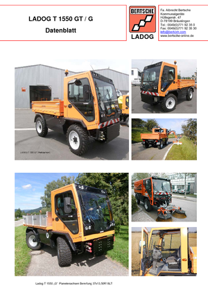 Муніципальний багатофункціональний транспортний засіб Дизель Bertsche Ladog T 1550