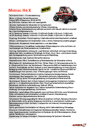 Муніципальний багатофункціональний транспортний засіб Дизель Reform Werke Metrac H 4 X