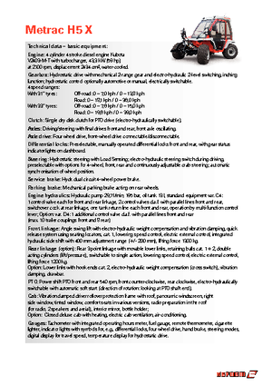 Муніципальний багатофункціональний транспортний засіб Дизель Reform Werke Metrac H 5 X