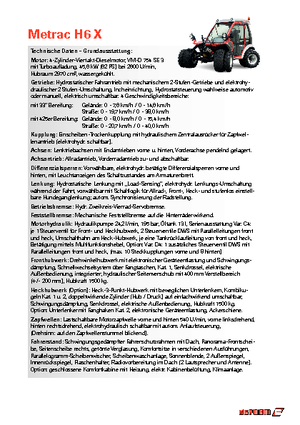 Муніципальний багатофункціональний транспортний засіб Дизель Reform Werke Metrac H 6 X