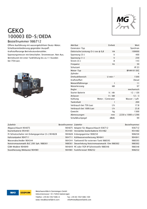 Дизельні генератори Geko ® 100003 ED-S/DEDA