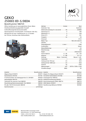 Дизельні генератори Geko ® 250003 ED-S/DEDA
