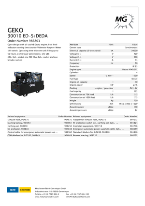 Дизельні генератори Geko ® 30010 ED-S/DEDA