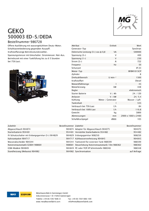 Дизельні генератори Geko ® 500003 ED-S/DEDA