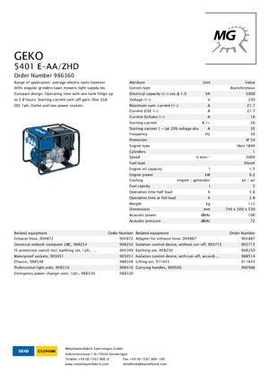 Дизельні генератори Geko ® 5401 E-AA/ZHD