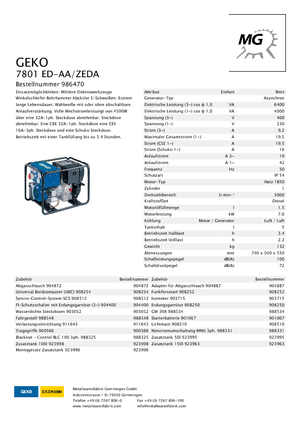 Дизельні генератори Geko ® 7801 ED-AA/ZEDA