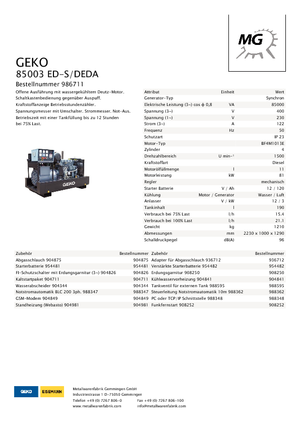 Дизельні генератори Geko ® 85003 ED-S/DEDA
