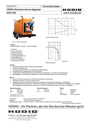 Агрегати для зниження ґрунтових вод Hüdig Diva 350 Whisper