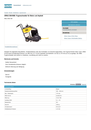 Швонарізники Atlas Copco Orka 350D