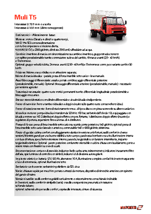 Муніципальний багатофункціональний транспортний засіб Дизель Reform Werke Muli T 5