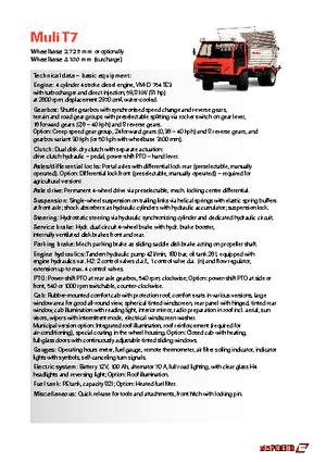 Муніципальний багатофункціональний транспортний засіб Дизель Reform Werke Muli T 7