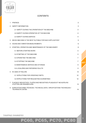 Бензинові та дизельні трамбовки Enar PC 85 YD