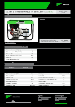 Дизельні генератори INMESOL AL 1200-E
