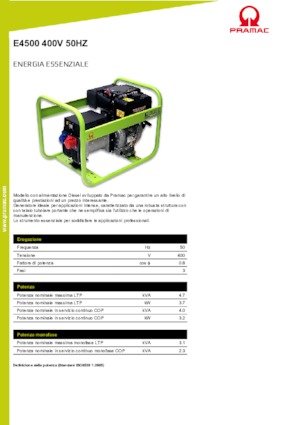 Дизельні генератори PRAMAC Lifter E 4500 TYH