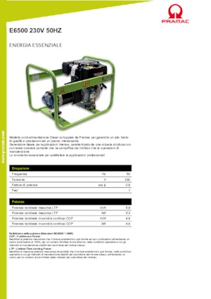 Дизельні генератори PRAMAC Lifter E 6500 SYH