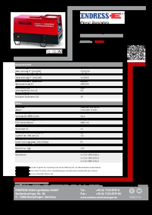 Дизельні генератори Endress ESE 1204 DHS-GT ES ISO DI