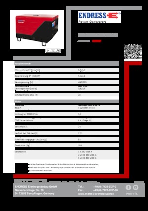 Дизельні генератори Endress ESE 706 DYS-GT ES ISO DI