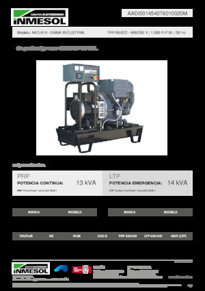 Дизельні генератори INMESOL AAD-014