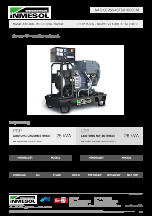 Дизельні генератори INMESOL AAD-026