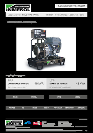 Дизельні генератори INMESOL AAD-042
