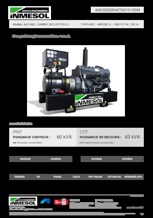 Дизельні генератори INMESOL AAD-063