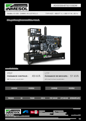Дизельні генератори INMESOL AD-050