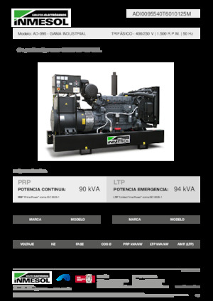 Дизельні генератори INMESOL AD-095