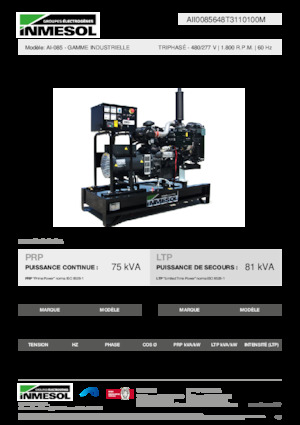 Дизельні генератори INMESOL AI-085